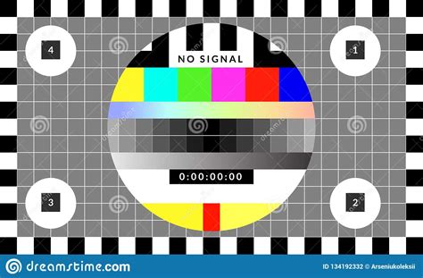 Retro Test Chip Chart Pattern That Was Used For Tv