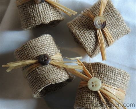 The finishing touch your christmas dinner table is give your holiday table setting a rustic flair with these burlap napkin rings that are dressed with red. DIY Burlap Napkin Rings | Hometalk