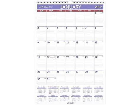 At A Glance 2021 2023 27 X 12 Three Month Calendar Contemporary White