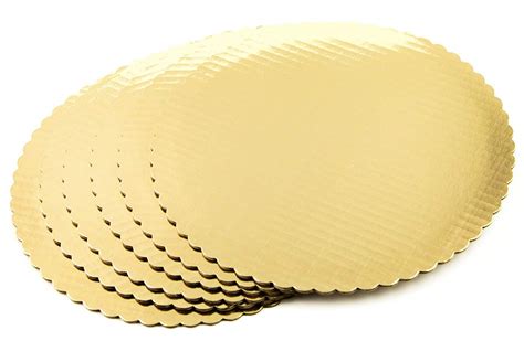 Buy Premium Gold Cake Circles Corrugated Scalloped Edge Laminated