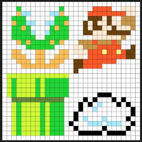 Mario Block Pixel Art Grid Pixel Art Grid Gallery