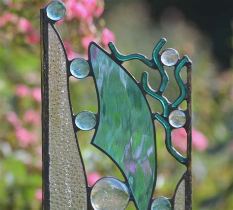 Stained Glass Garden Sculpture With Nautical Theme Design Tidal Pool Garden Art Sculptures
