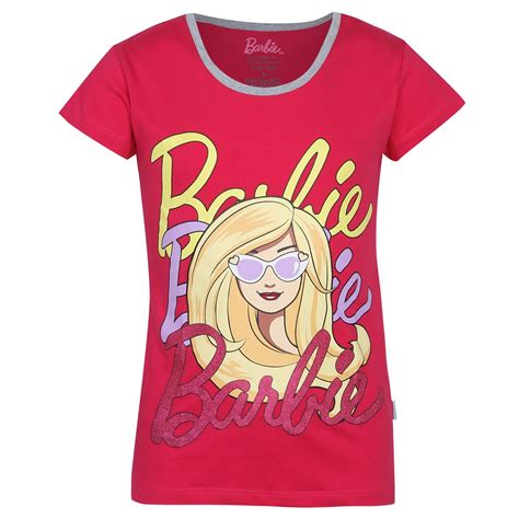 Buy Barbie Girls T Shirt Bb1egt2521virtual Pink Grey56 At