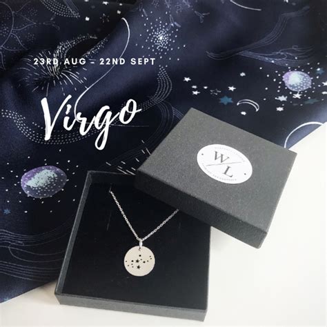 Sterling Silver Virgo Constellation Necklace Wisteria London