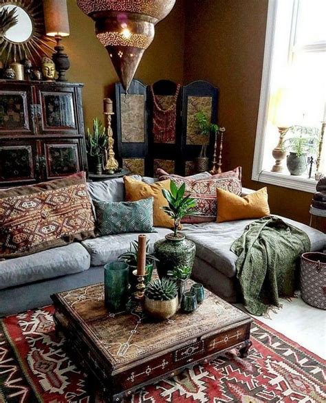 40 Romantic Rustic Bohemian Living Room Design Ideas Bohemian Living
