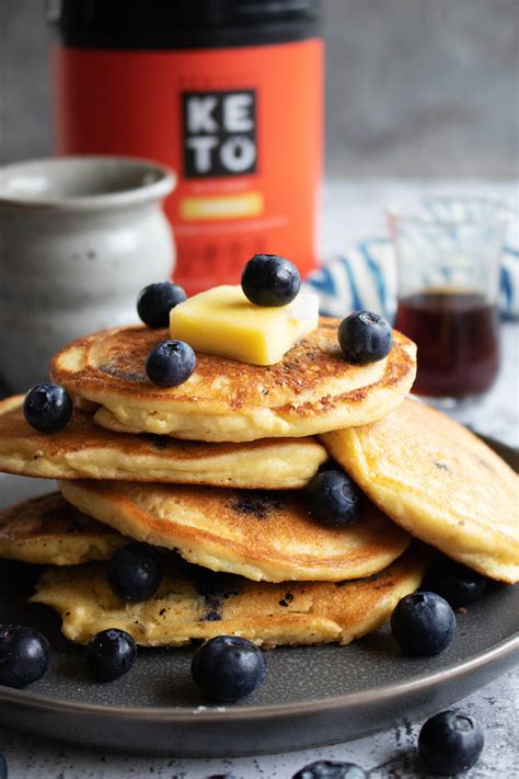 Fluffy Blueberry Protein Pancakes Perfect Keto