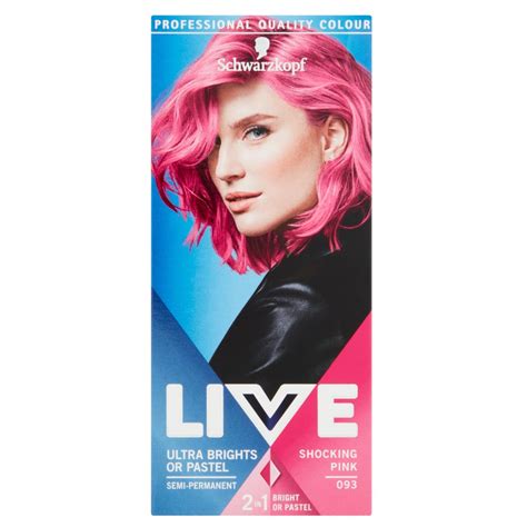 Schwarzkopf Live Ultra Brights Or Pastel Shocking Pink 093 Semi Permanent Hair Dye Wilko