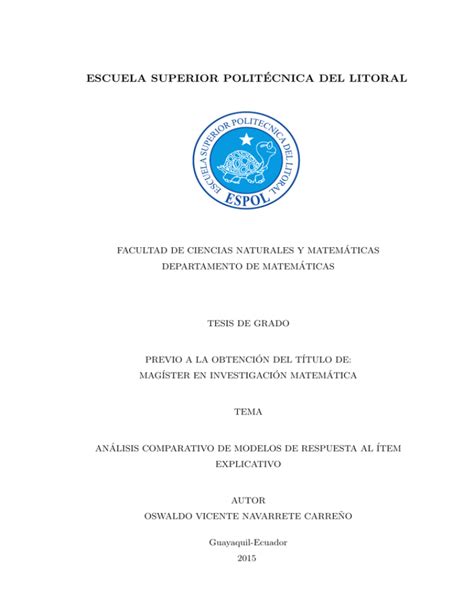 Escuela Superior Politécnica Del Litoral