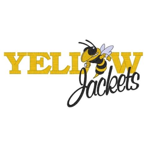 Yellow Jacket Logo Football
