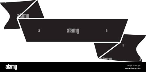 Silhouette Ribbon Banner Black Empty Design Stock Vector Image And Art
