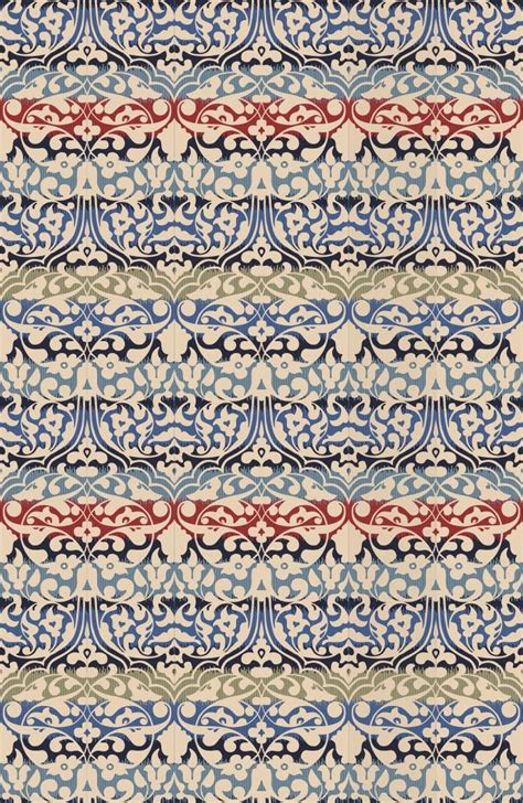 Vintage Floral Ikat Carpet Blanket Geometric Pattern Traditional