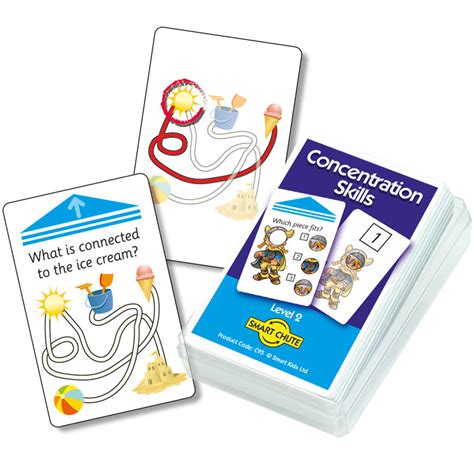 Concentration Skills Level 2 Chute Cards Smart Kids