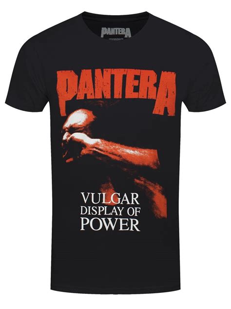 Pantera Red Vulgar Mens Black T Shirt Wicked Things