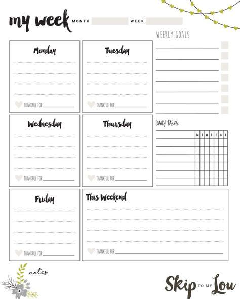 Free Printable Planners To Help Get Your Life Together With Images