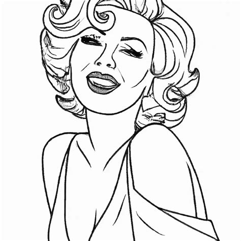 10 Desenhos De Marilyn Monroe Para Imprimir E Colorir