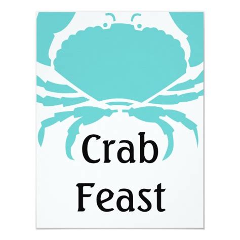 Casual Fun Crab Feast Festival Party Invitations Zazzle