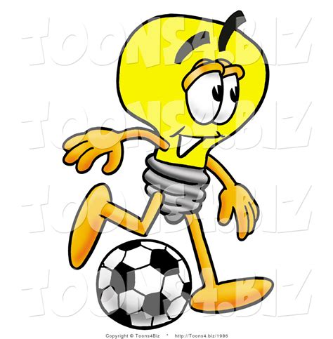 Soccer Ball Being Kicked Goal Cartoon