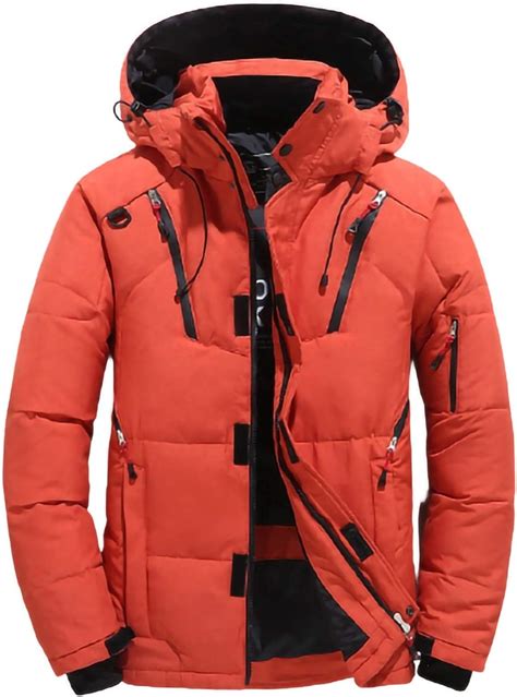 Down Jacket Men S Winter Down Coat Waterproof Ski Jacket Outdoor Parka Work Jacket With