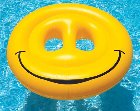 Swim Central 72IN Water Sports Inflatable Smiley Face Island 2 Person