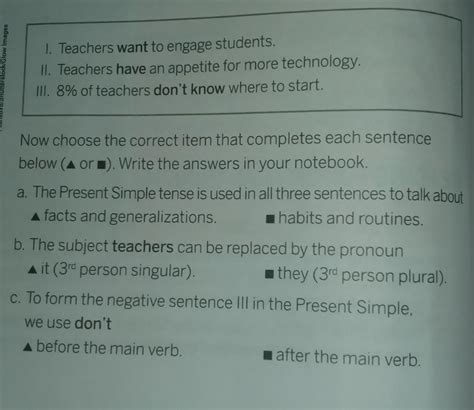 Now Choose The Correct Item That Completes Each Sentence Below Educa
