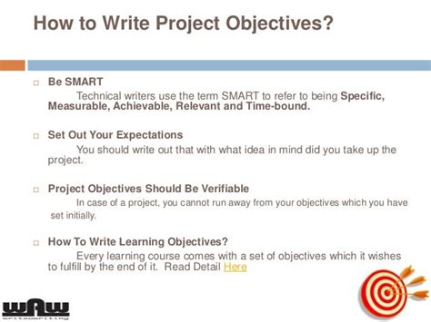 How To Write An Objective