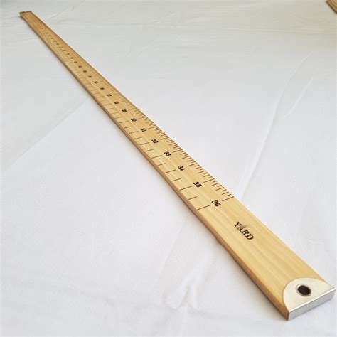1 Meter Ruler 100cm 1m 40 Yard Stick Measure Metal Wooden School