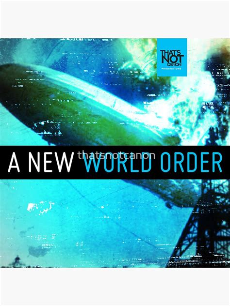 A New World Order Cover Sticker For Sale By Thatsnotcanon Redbubble