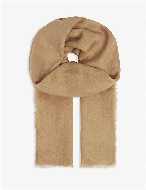 Shop women's max mara coats. Max Mara Fringe Cashmere And Silk-blend Scarf in Camel ...