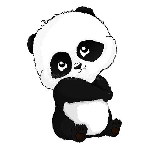 A Little Shy Panda Panda Baby Illustration Panda Vector Illustration
