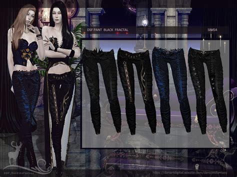 The Sims Resource Dsf Pant Black Fractal