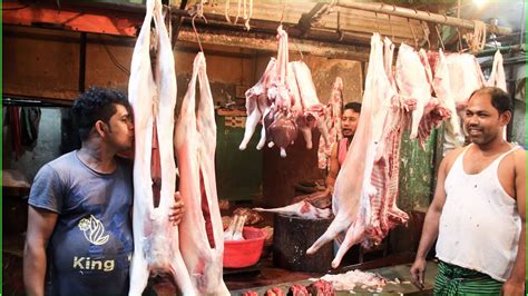 Amazing Goat Meat Cutting Expert Butcher Live Goat Meat Cutting Skills