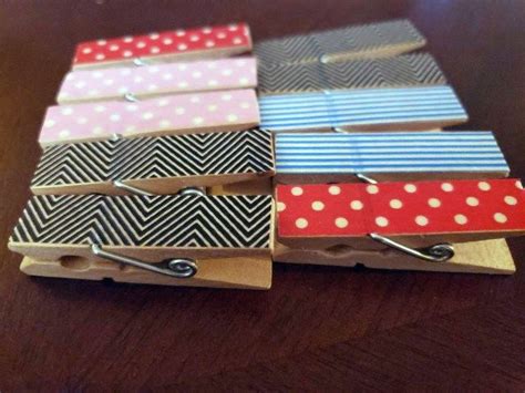 Diy Decorative Clothespins Are So Easy To Make With Washi Tape Diy