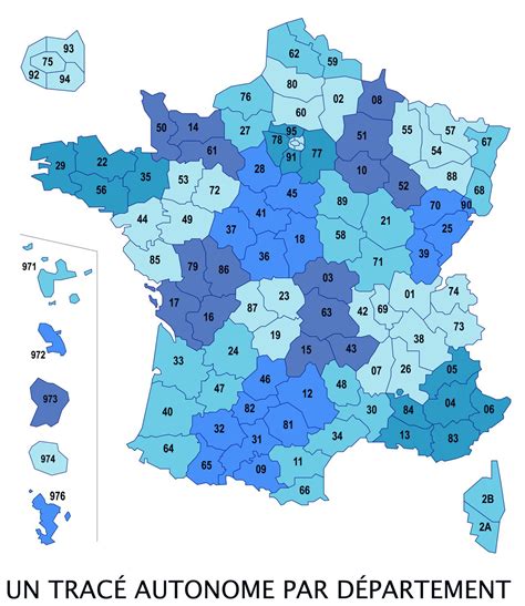 5 départements de france d'outremer. carte de france numero de departement - Les departements ...