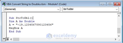 How To Convert String To Double In Excel Vba 5 Methods Exceldemy