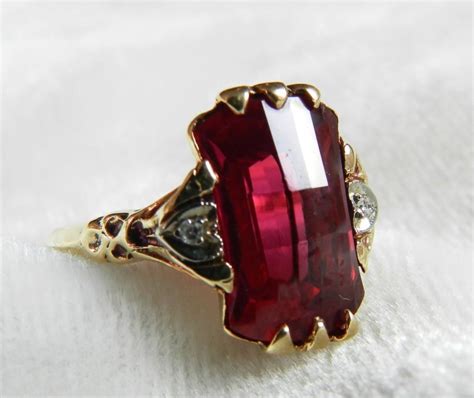 Maybe you would like to learn more about one of these? Art Deco Ring Ruby Ring 1920s Lab Grown Ruby Antique Ruby ...