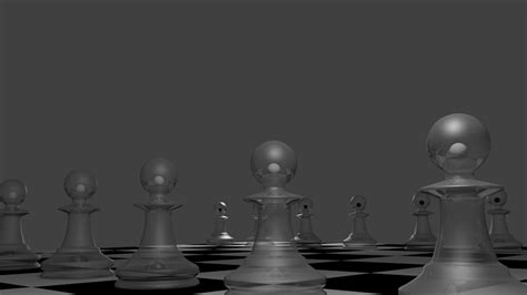 Glass Pawn Chess Blender Render Free Image Download
