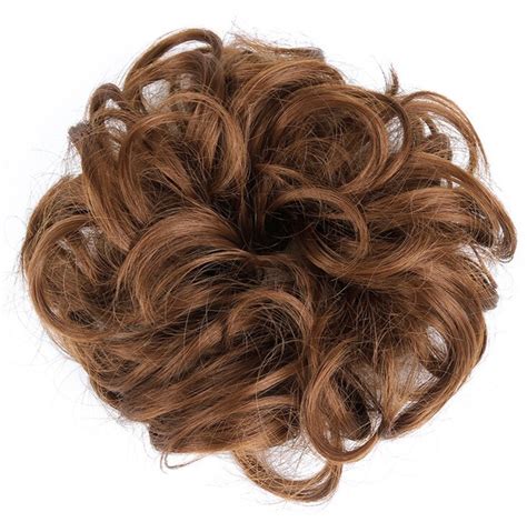 Synthetic Fake Hair Bun For Women Elastic Fake Messy Bun Hair Piece