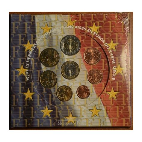 Eurocoin Eurocoins Official Set Of 8 French Coins 2000 Bu
