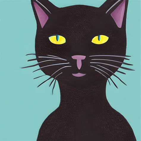 Black Cat Illustration · Creative Fabrica