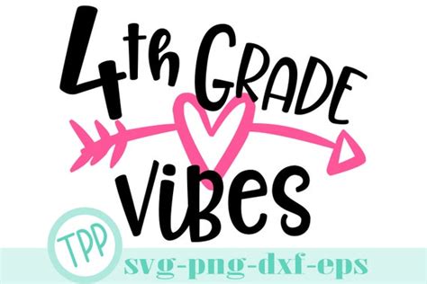 Fourth Grade Vibes Svg Back To School Fourth Grader 4th Grade Etsy