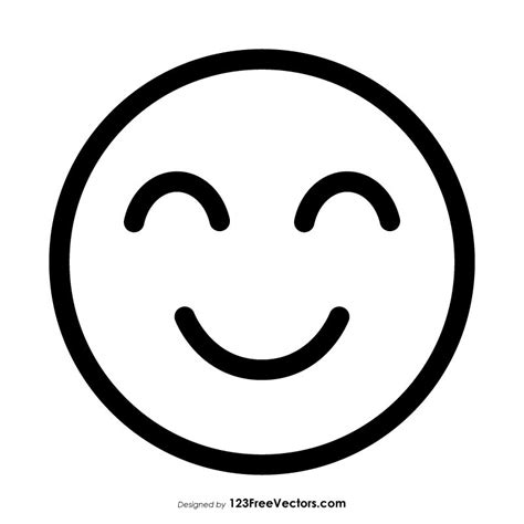 Slightly Smiling Face Emoji Outline