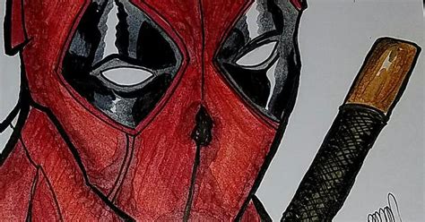 I Drew A Picture Of Deadpool With Copic Markers It Looks Like An Avocado Had Sex With An Uglier