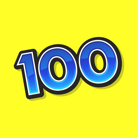 Number 100 Free Vector Art - (680 Free Downloads)