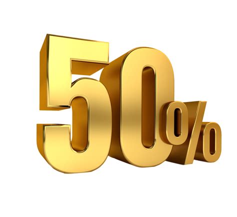 50 Percent Off On Sale Great Deal Fifty Percent 3d Text 8490564 Png