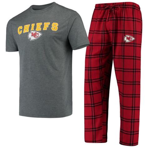 Kansas City Chiefs Pajamas Troupe Shirt And Pants Sleepwear 2 Piece Set