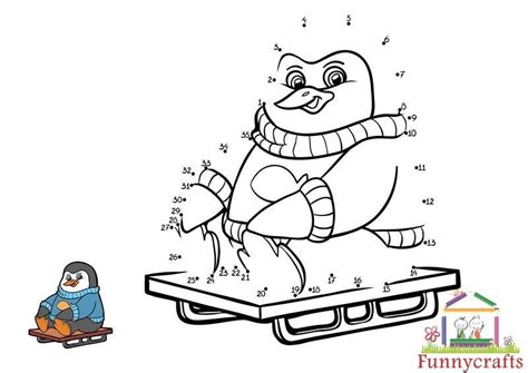 winter penguin dot to dots sheet | Dessine moi une histoire, Jeux