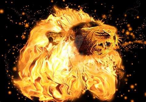 Flaming Lion Roar By Daimondmask On Deviantart