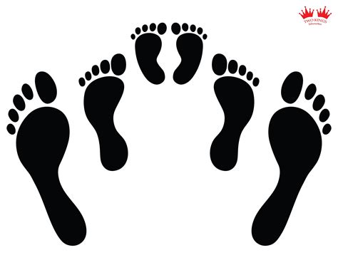 Download Family footprint svg file, Instant download, Svg, Dxf, Png, Eps and Jpg file. Printable design ...
