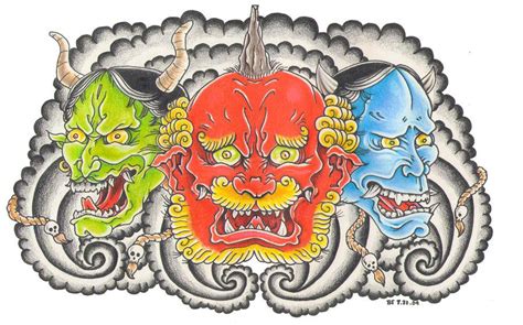 Japanese Demons In 2021 Japanese Tattoo Art Posters Art Prints