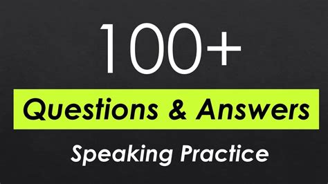 English Conversation 100 English Questions And Answers Speaking